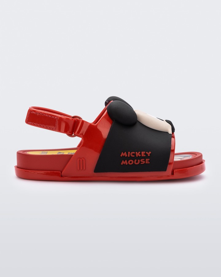 Melissa Mini Sandalia Playa Mickey Rojo Bebé Divertida