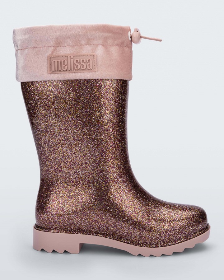 Melissa Rosa Mini Bota De Lluvia Para Niños Divertidas