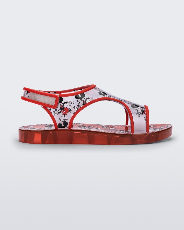 Melissa Roja Mini Acqua Mickey Mouse Sandalias para Niños